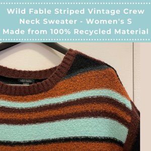 Wild Fable Striped Crew Neck Sweater Recycled